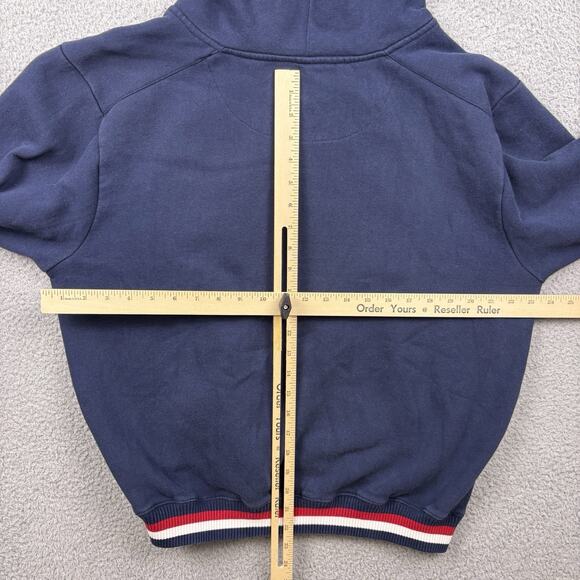 Everlast Hoodie Mens Medium Blue Boxing Sweatshirt USA American Retro Y2K Zip Up - Picture 4 of 16